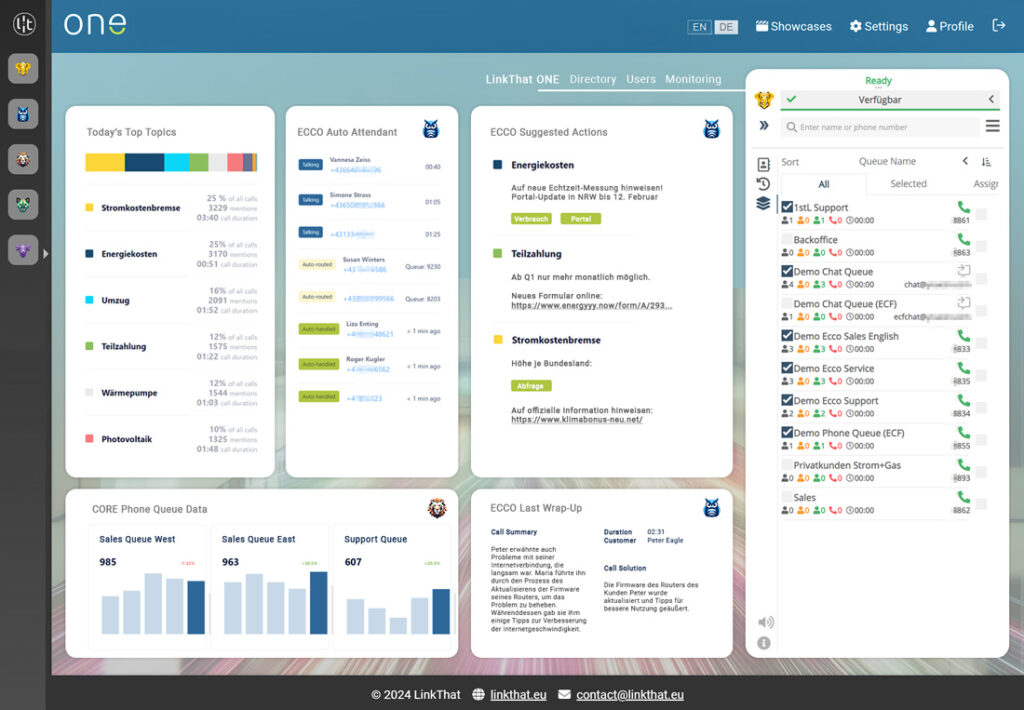 LinkThat ONE Dashboard brings all KPIs together